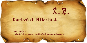 Körtvési Nikolett névjegykártya