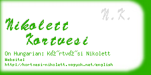 nikolett kortvesi business card